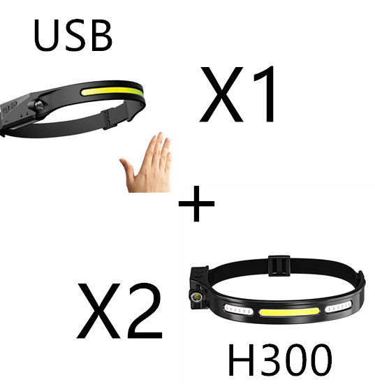LED Induction Riding Headlamp Flashlight