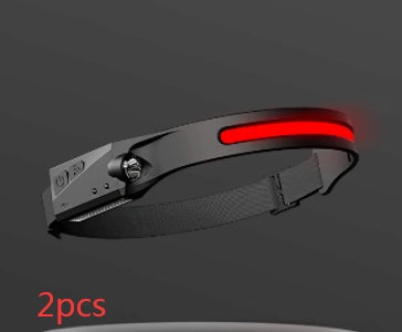 LED Induction Riding Headlamp Flashlight
