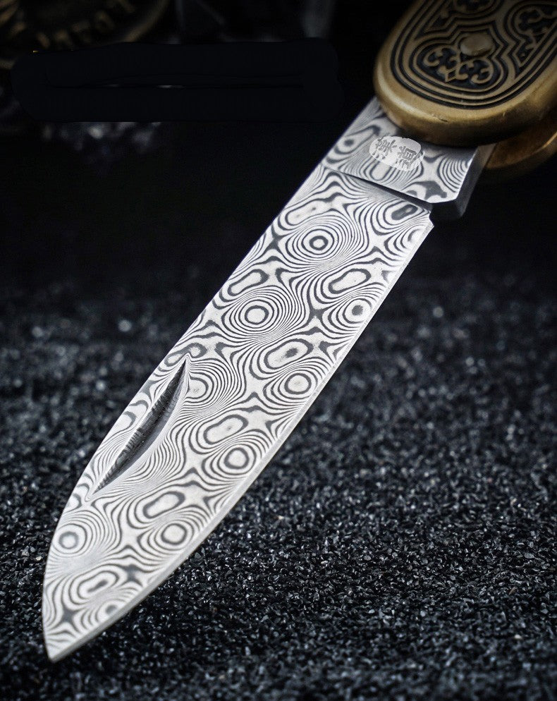 Damascus Steel Mini Portable Knife