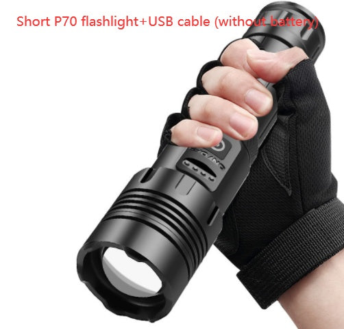 Black alloy flashlight