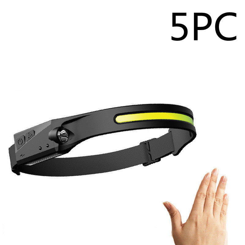 LED Induction Riding Headlamp Flashlight